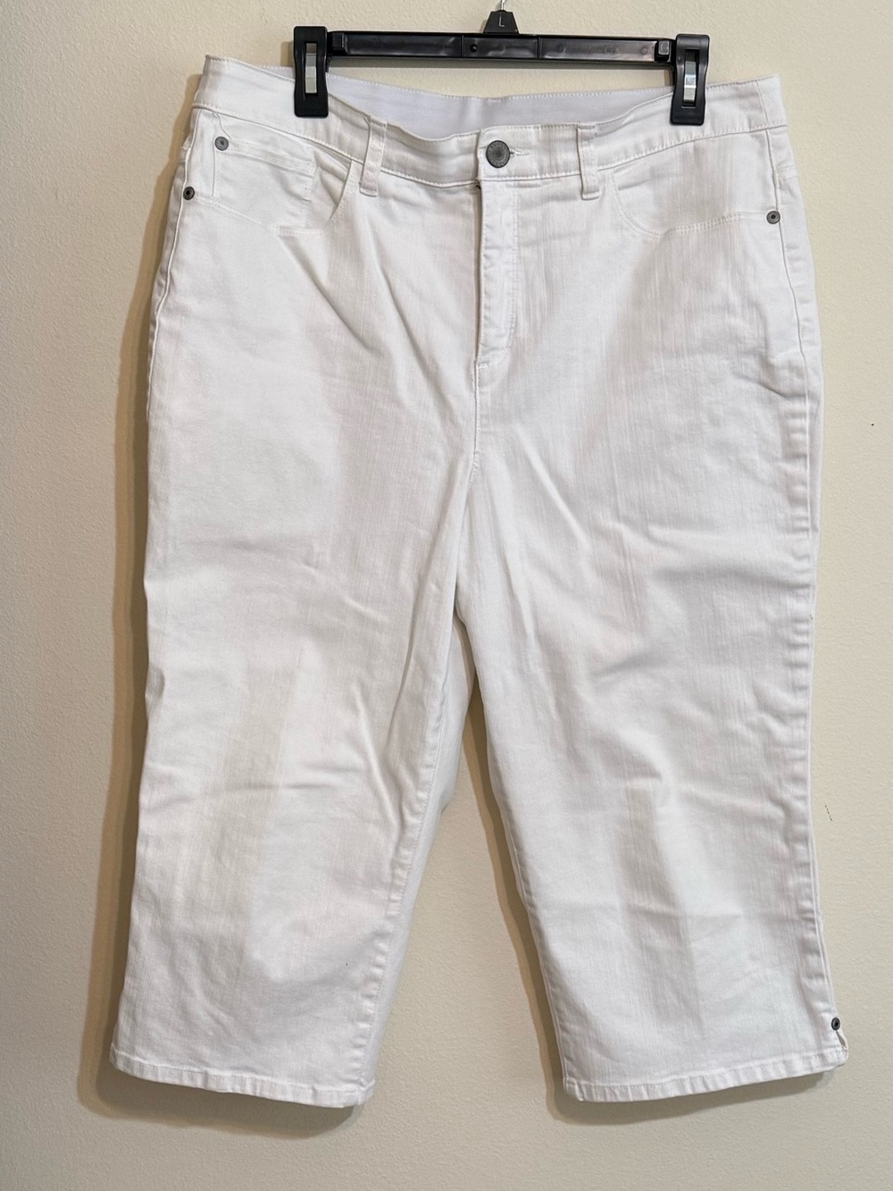 Christopher Banks Women's White Stretch Crop Jeans 16P